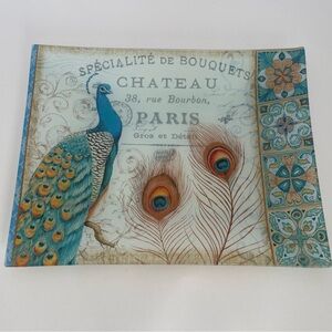 Peacock Decorative Platter 13x10 From Cracker Barrel